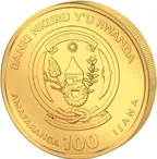 1 Unze Goldmünze Ruanda Lunar Hahn 2017