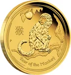 1 Unze Goldmünze Australien Lunar II Affe 2016 - polierte Platte
