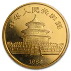 1/10 Unze Goldmünze China Panda 1983