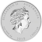 1 Unze Silbermünze Australien Lunar II Hund 2018