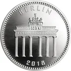 1 Unze Silber Panda 2018 Münze Berlin Round