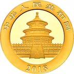 15 Gramm Goldmünze China Panda 2018