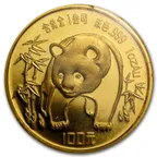 1/10 Unze Goldmünze China Panda 1986