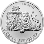 1 Unze Silbermünze Niue Tschechischer Löwe 2017