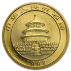 1/10 Unze Goldmünze China Panda 1993