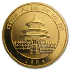 1/10 Unze Goldmünze China Panda 1994