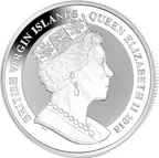 1 Unze Silbermünze Virgin Islands Pegasus 2018 - Reverse Frosted