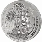 1 Unze Silbermünze Ruanda Nautical Serie - HMS Endeavour 2018