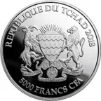 1 Unze Silbermünze Republic of Tschad Mandala Löwe 2018