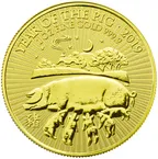 1 Unze Goldmünze Lunar UK Schwein 2019