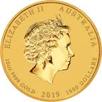 10 Unzen Goldmünze Australien Lunar II Schwein 2019