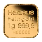10 Gramm Goldbarren Heraeus Multicard