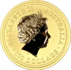 1/10 Unze Goldmünze Australien Lunar I Schlange 2001