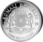 1 Kilogramm Silbermünze Somalia Elefant 2019