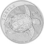 1 Unze Silbermünze Niue Schildkröte 2019