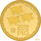 1 Unze Goldmünze Niue Schwein 2019