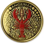 1 Unze Goldmünze EC8 Anguilla - Lobster 2018 - coloriert