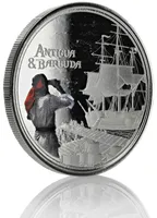 1 Unze Silbermünze EC8 Antigua & Barbuda - Rum Runner 2019 - coloriert