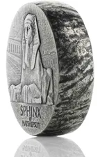 5 Unzen Silbermünze Republic of Tschad Sphinx of Hatshepsut 2019