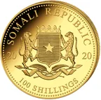 1/10 Unze Goldmünze Somalia Elefant 2020