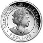 5 Unzen Silbermünze Australien Schwan 2019 - High Relief - polierte Platte