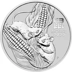 1 Unze Silbermünze Australien Lunar III Maus 2020