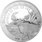 1 Kilogramm Silbermünze Giganten der Eiszeit - Riesenhirsch 2019