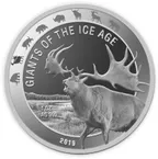 1 Unze Silbermünze Giganten der Eiszeit - Riesenhirsch 2019