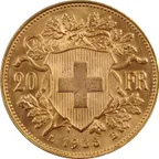 20 schweizer Franken Goldmünze Vreneli