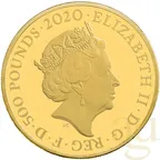 5 Unzen Goldmünze Großbritannien James Bond 007 DB5 - 2020 polierte Platte