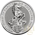 2 Unzen Silbermünze Queens Beasts White Horse 2020