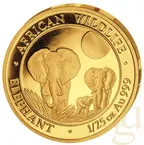 1/25 Unze Goldmünze Somalia Elefant 2014