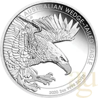 2 Unzen Silbermünze Australien Wedge Tailed Eagle 2020 - polierte Platte