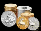 1 Unze Silbermünze Australien Lunar III Ochse 2021