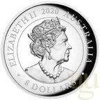5 Unzen Silbermünze Australien Schwan 2020 - High Relief - polierte Platte