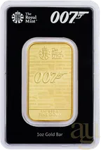 31,1 Gramm Goldbarren The Royal Mint - James Bond 007 - No Time To Die