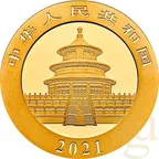 15 Gramm Goldmünze China Panda 2021