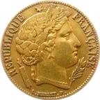 20 Francs Goldmünze Ceres