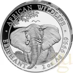 2 Unzen Silbermünze Somalia Elefant 2021