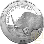 1 Kilogramm Silbermünze Giganten der Eiszeit - Wollnashorn 2021