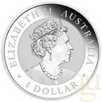 1 Unze Silbermünze Australien Kookaburra 2021 - coloriert