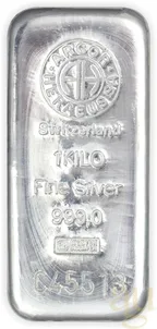 1 Kilogramm Silberbarren Argor Heraeus