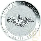 1 Unze Silbermünze Australien Nugget - Golden Eagle 2021