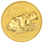 1 Unze Goldmünze Australien Lunar II Ochse 2009