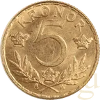 5 Kronen Goldmünze Schweden Gustaf V.