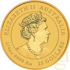 1/4 Unze Goldmünze Australien Lunar III Tiger 2022