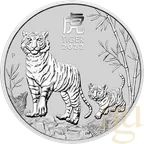 1 Unze Silbermünze Australien Lunar III Tiger 2022