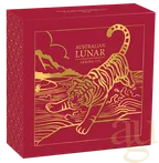1/4 Unze Goldmünze Australien Lunar III Tiger 2022 - polierte Platte