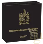 1 Unze Silbermünze Tuvalu - James Bond 007 - Diamonds Are Forever 50th Anniversary 2021 - proof