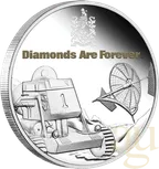 1 Unze Silbermünze Tuvalu - James Bond 007 - Diamonds Are Forever 50th Anniversary 2021 - proof